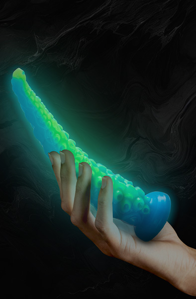 Scylla Fluorescent Tentacle Dildo 25,5 cm - Drachen-Dildo 4