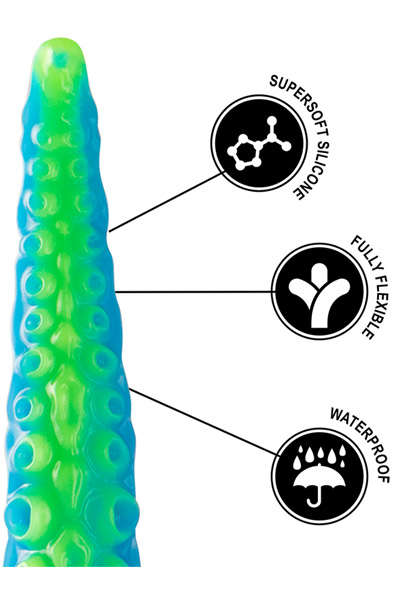 Scylla Fluorescent Tentacle Dildo 25,5 cm - Drachen-Dildo 5