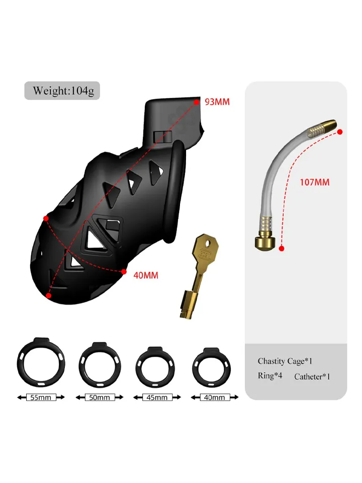 Sevanda Rattlesnake Chastity Cage Long - Peniskäfig 2 [full]