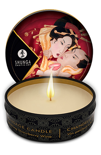 Shunga Erotic Art Massagekerze Prickelnde Erdbeere 30 ml - Massagekerzen 2