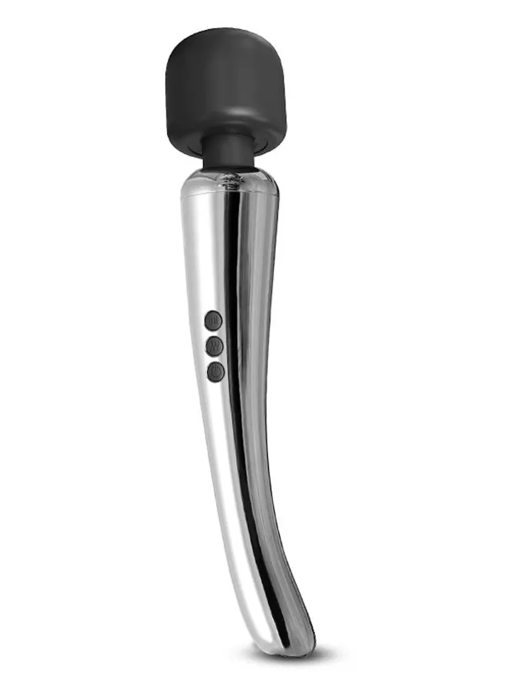 Silberner High-Tech, extrem leistungsstarker kabelloser Wand-Vibrator - Zauberstab/Massagestab 1 [full]