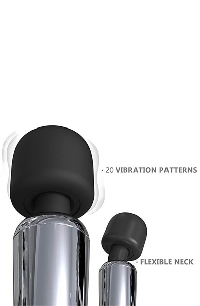Silberner High-Tech, extrem leistungsstarker kabelloser Wand-Vibrator - Zauberstab/Massagestab 2