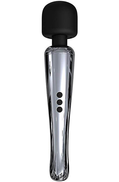Silberner High-Tech, extrem leistungsstarker kabelloser Wand-Vibrator - Zauberstab/Massagestab 3