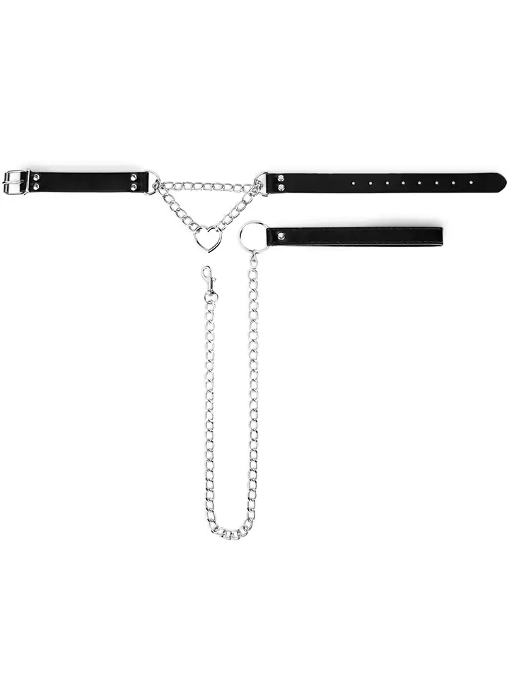 Silbernes Halsband mit Kette - Halsband & Leine 3