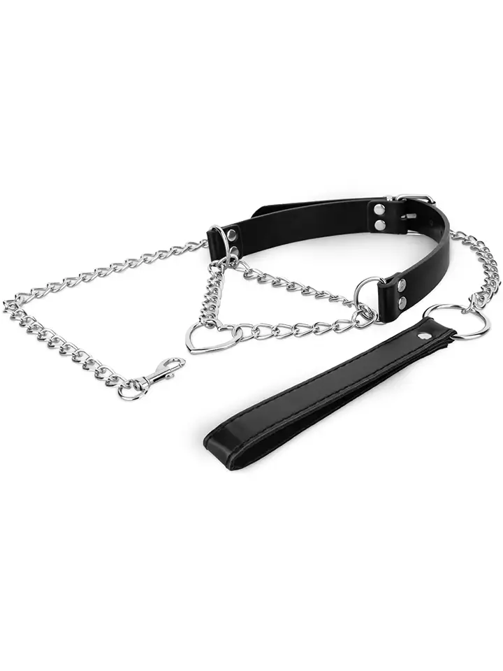 Silbernes Halsband mit Kette - Halsband & Leine 4