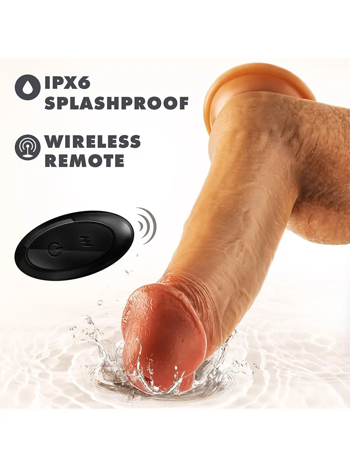 Silicone Dr. Phillips Thrusting Dildo 21,6 cm - Vibrierender Dildo 3 [full]