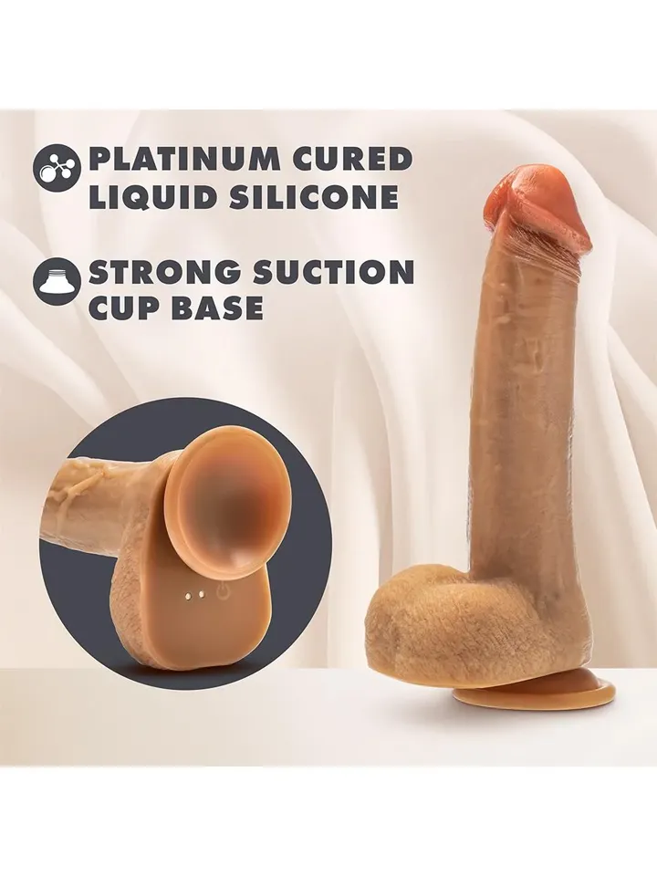 Silicone Dr. Phillips Thrusting Dildo 21,6 cm - Vibrierender Dildo 4 [full]