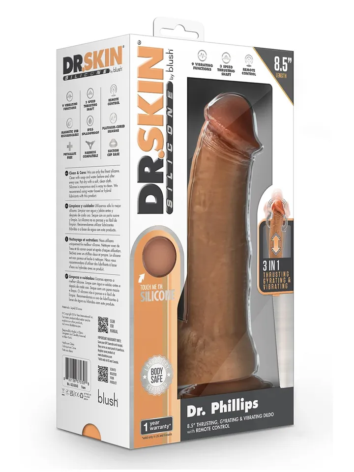 Silicone Dr. Phillips Thrusting Dildo 21,6 cm - Vibrierender Dildo 5 [full]
