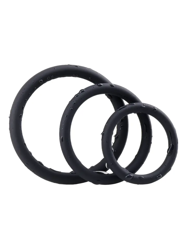 Silicone Ring Set Black 3-pack - Cockring-Set 1 [full]
