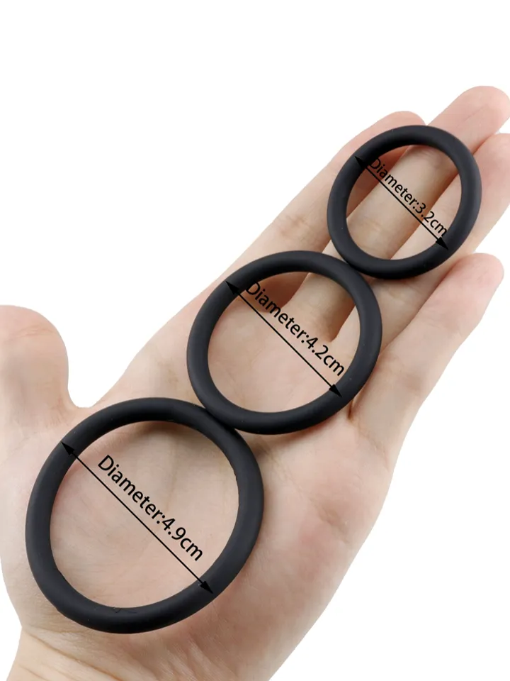 Silicone Ring Set Black 3-pack - Cockring-Set 2 [full]
