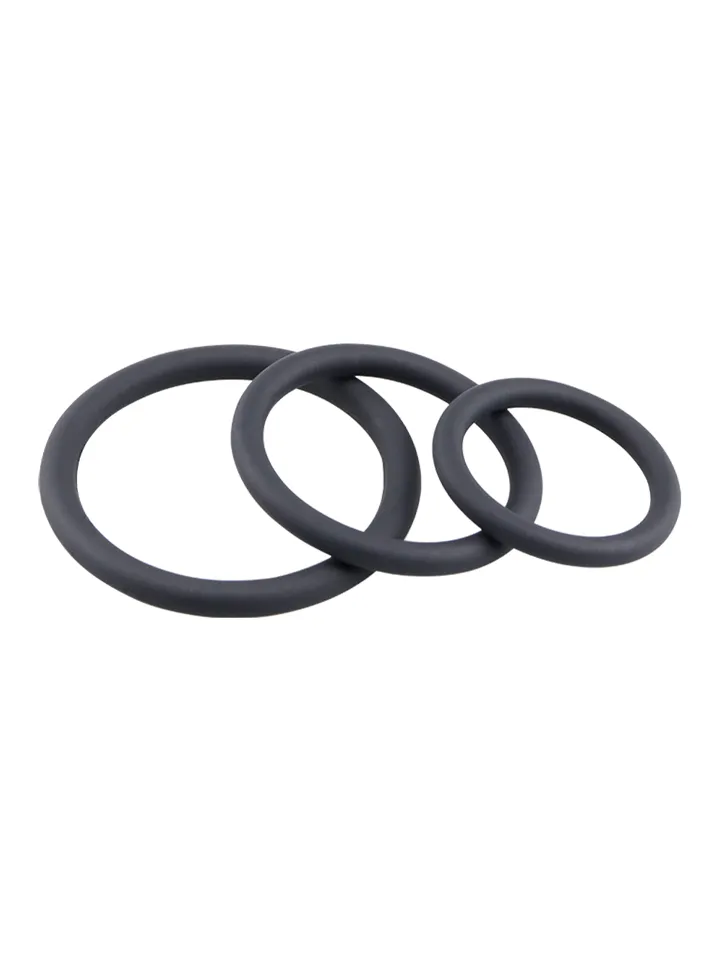 Silicone Ring Set Black 3-pack - Cockring-Set 3 [full]