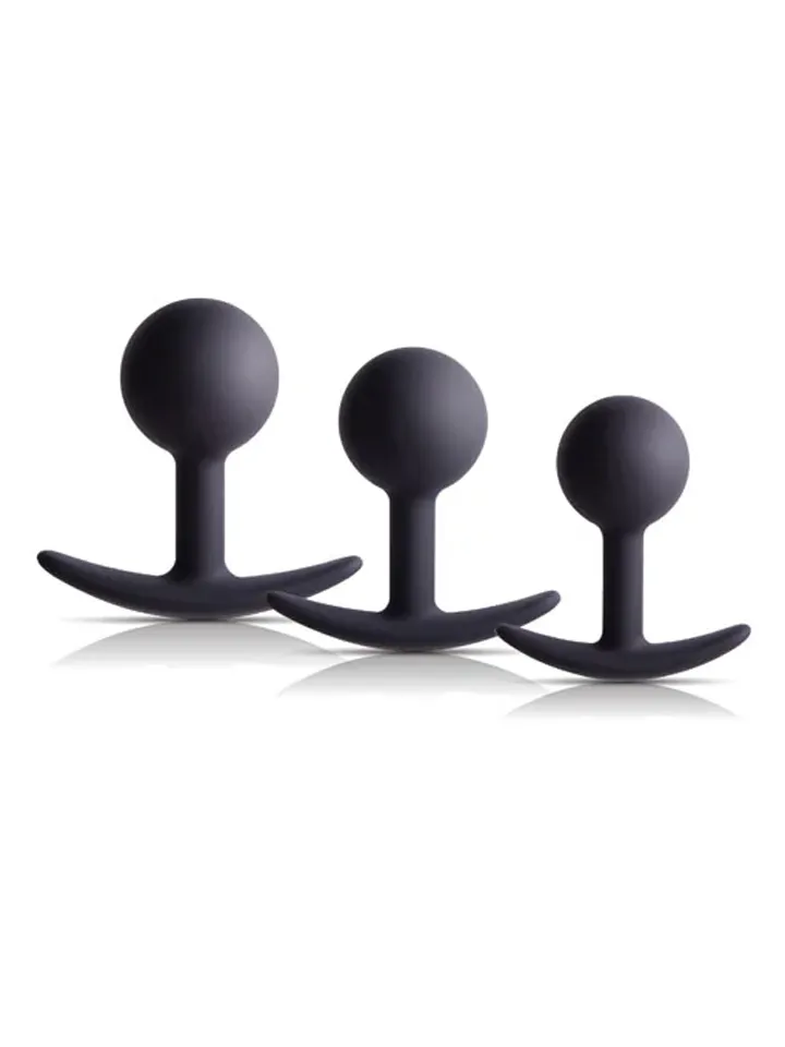 Silikon-Anal-Kit mit Gewichtskugel - Analplug Set 1 [full]