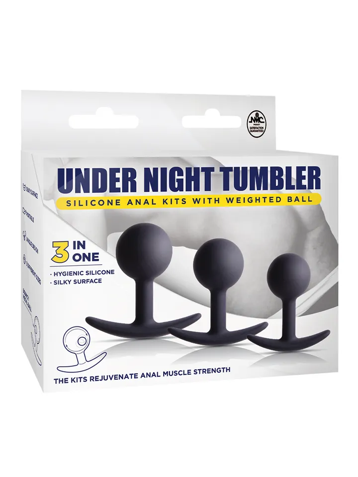 Silikon-Anal-Kit mit Gewichtskugel - Analplug Set 4 [full]