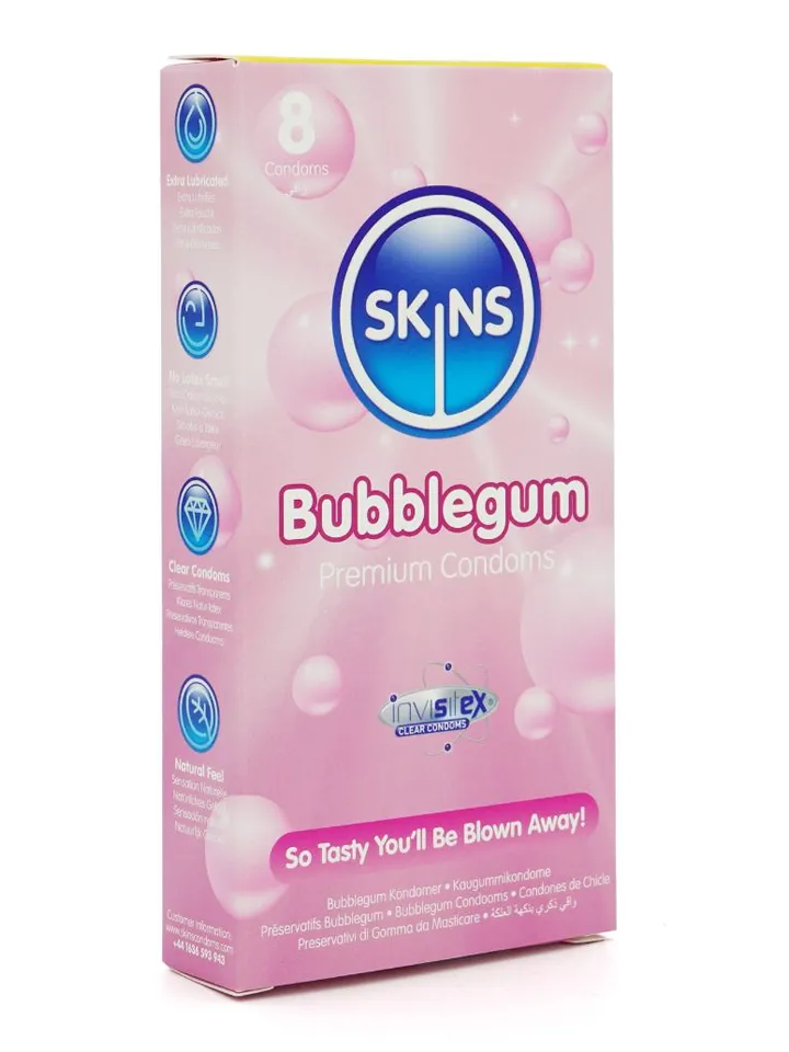 Skins Bubblegum Condoms 8-pack - Aromatisierte Kondome 1 [full]