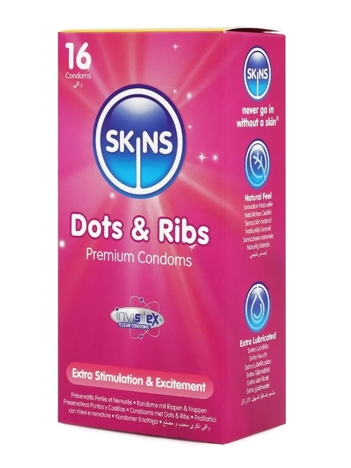 Skins Dots & Ribs Condoms 16-pack - Texturierte Kondome 1 [full]