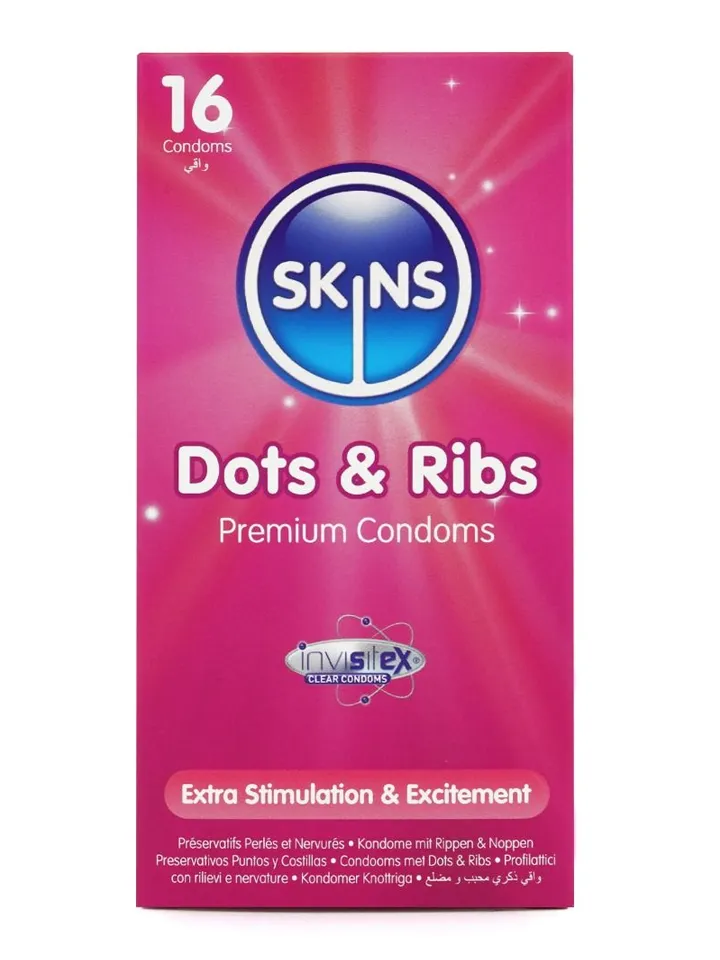 Skins Dots & Ribs Condoms 16-pack - Texturierte Kondome 2 [full]