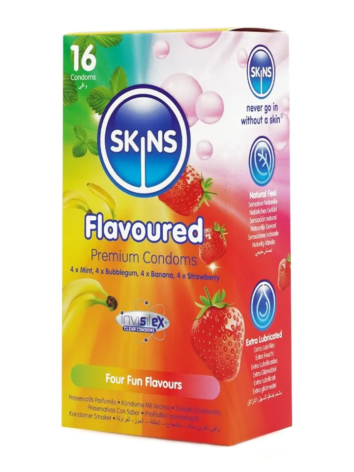 Skins Flavours Condoms 16-pack - Aromatisierte Kondome 1 [full]