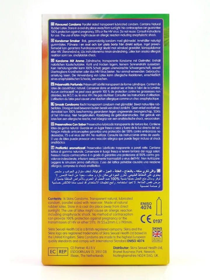 Skins Flavours Condoms 16-pack - Aromatisierte Kondome 3 [full]