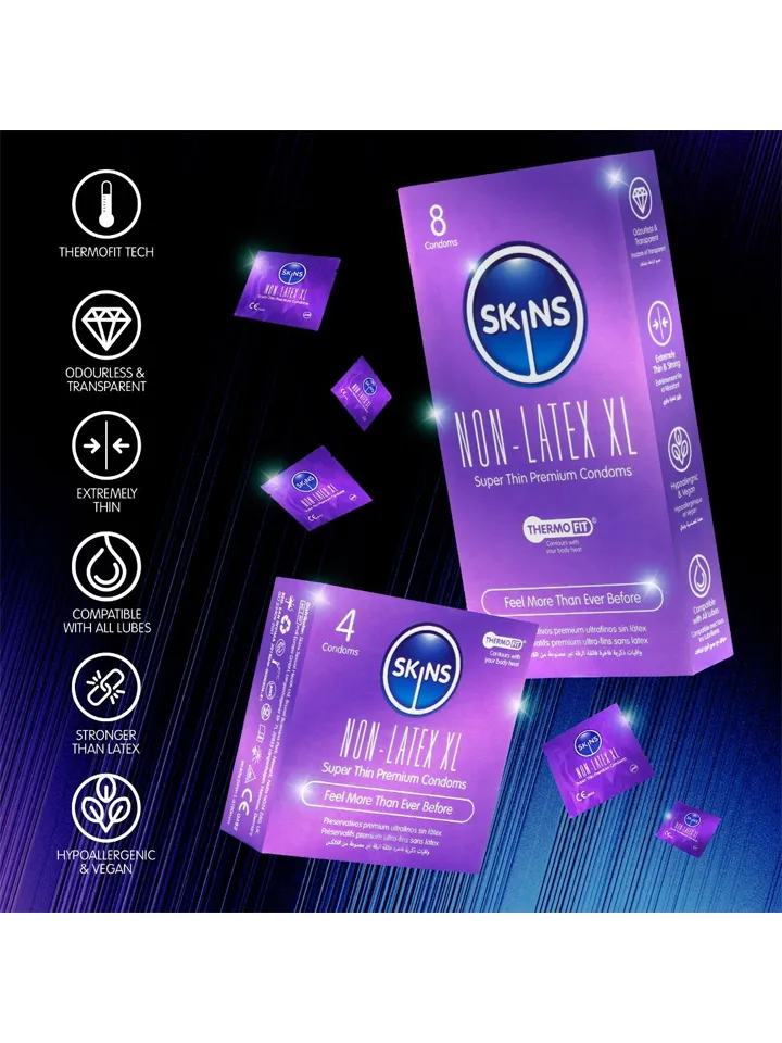 Skins Non-Latex XL Condoms 8-pack - Kondome 3 [full]