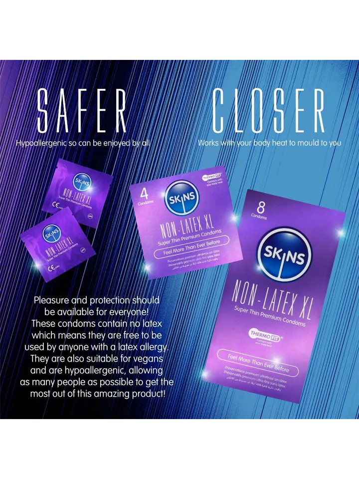 Skins Non-Latex XL Condoms 8-pack - Kondome 5 [full]