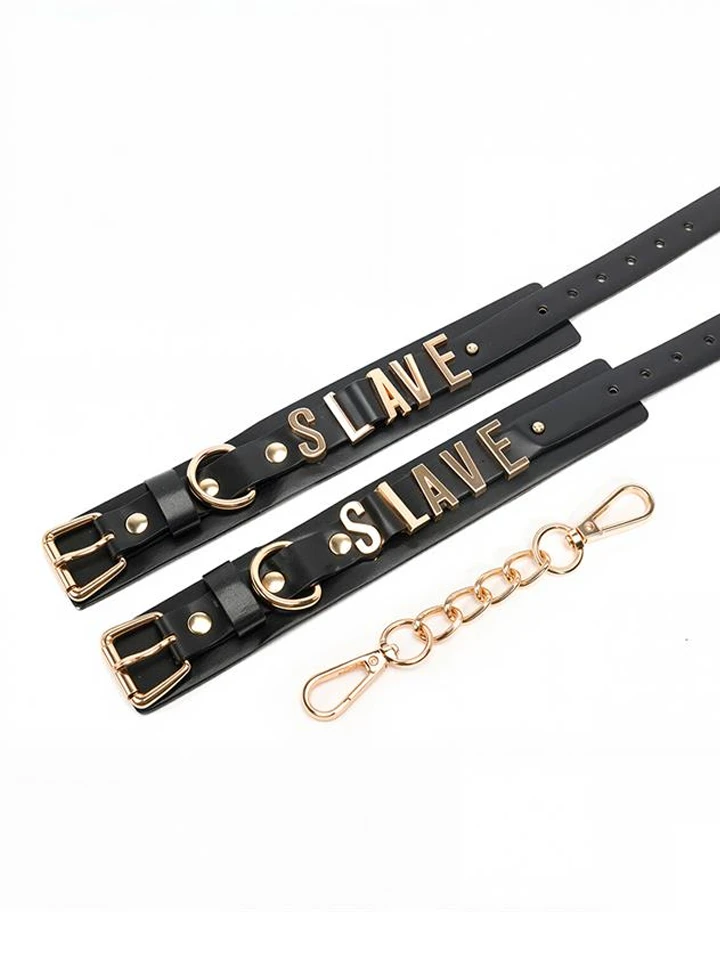 Slave Handcuff With Golden Chain - Handschellen 2 [full]