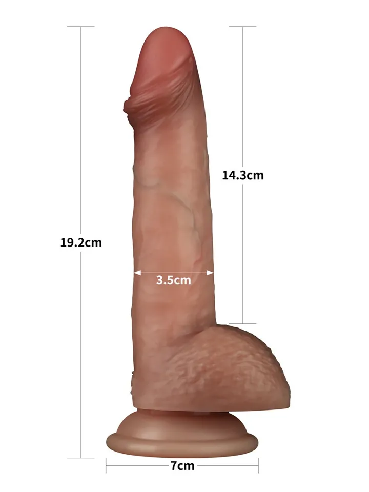 Sliding Skin Pro Dual Layer Silicone Dildo 19,2 cm - Realistischer Dildo 3 [full]
