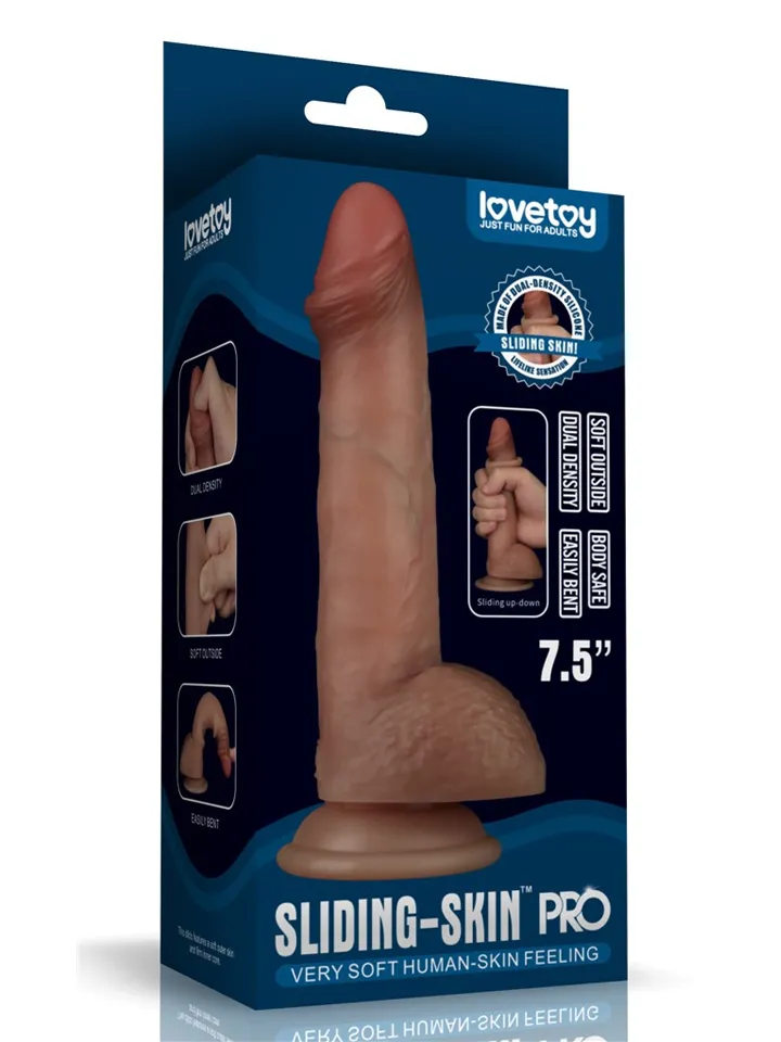 Sliding Skin Pro Dual Layer Silicone Dildo 19,2 cm - Realistischer Dildo 5 [full]