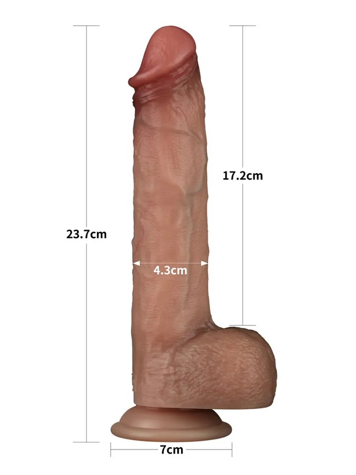 Sliding Skin Pro Dual Layer Silicone Dildo 23,7 cm - Realistischer Dildo 3 [full]