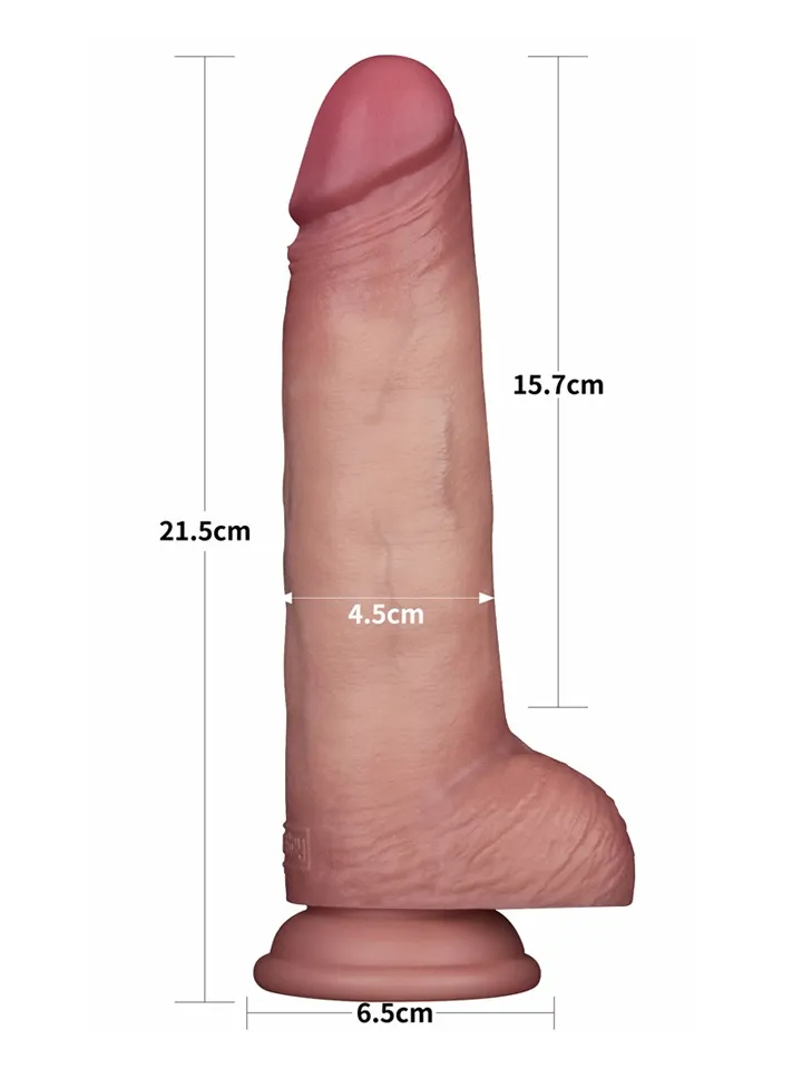 Sliding Skin Pro II Dual Layer Silicone Dildo 21,5 cm - Realistischer Dildo 3 [full]