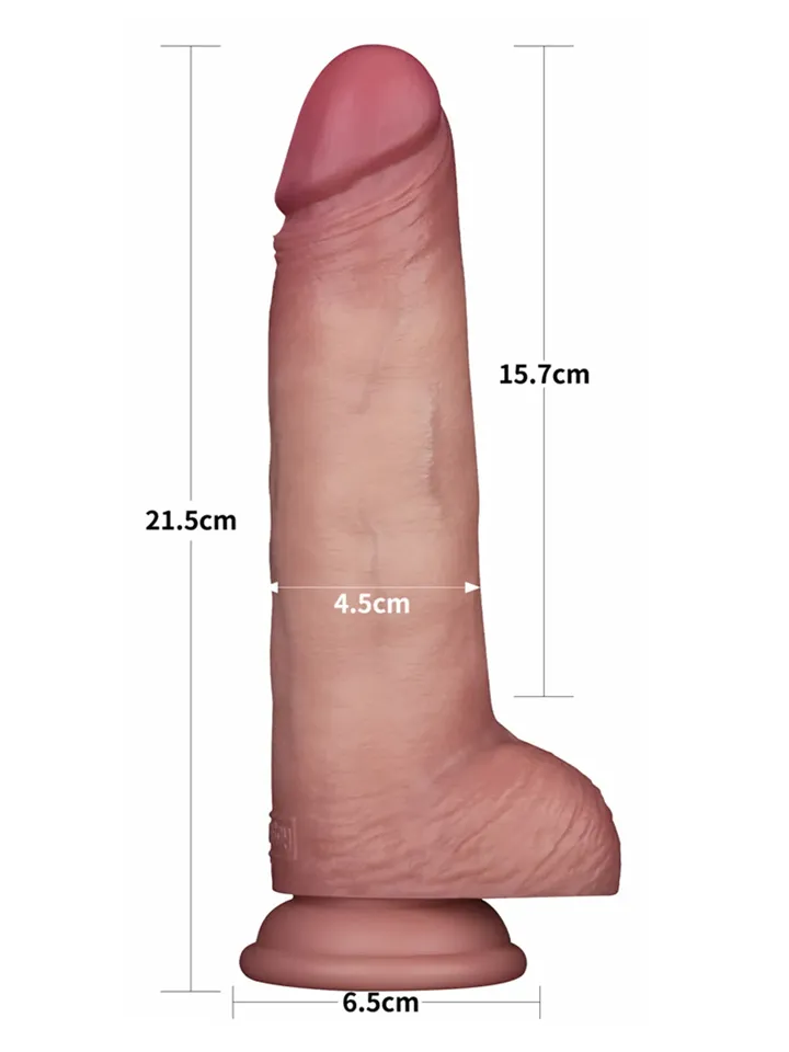 Sliding Skin Pro II Silicone Vibrating Dildo 21,5 cm - Vibrierender Dilator 2 [full]