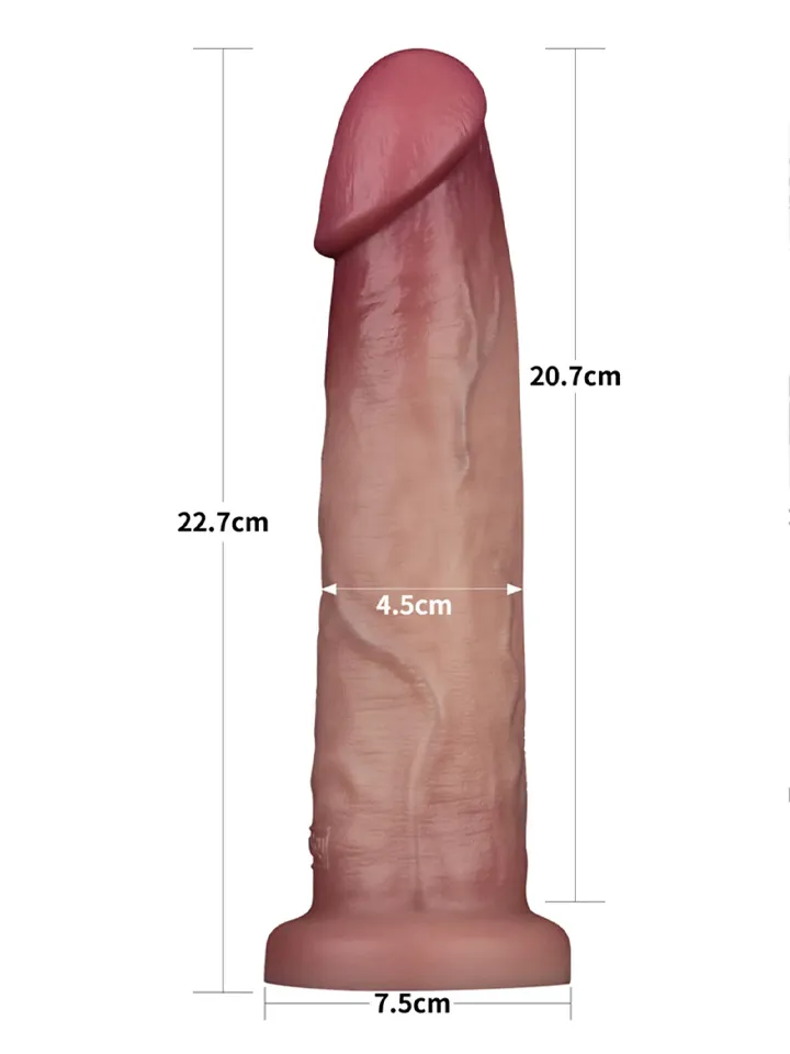 Sliding Skin Pro II Silicone Vibrating Dildo 22,7 cm - Vibrierender Dildo 2 [full]