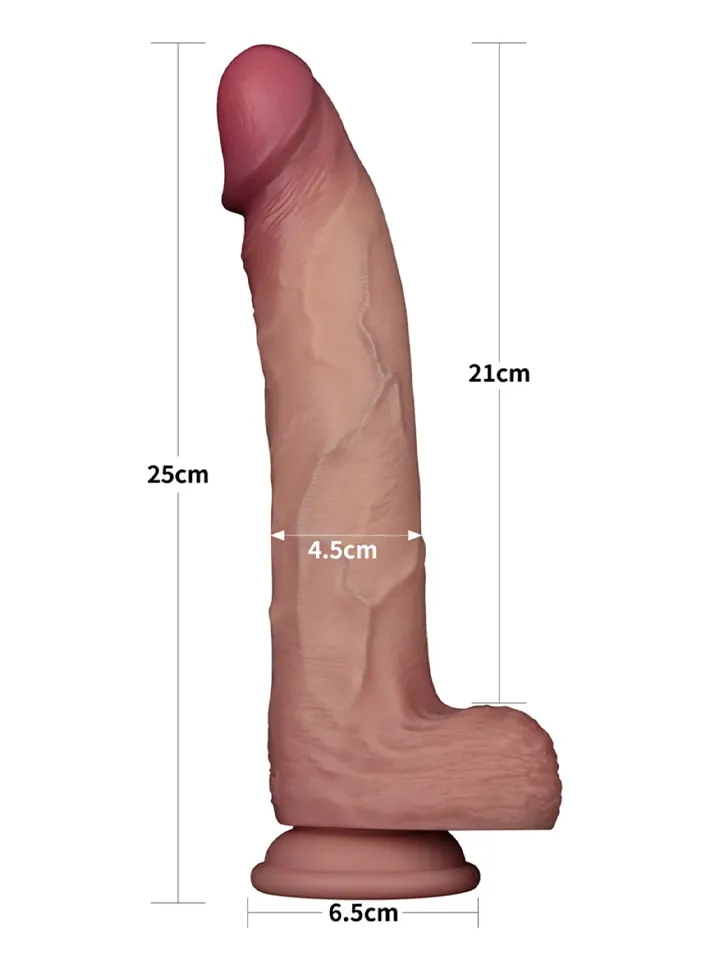 Sliding Skin Pro II Silicone Vibrating Dildo 25 cm - Vibrierender Dildo 2 [full]