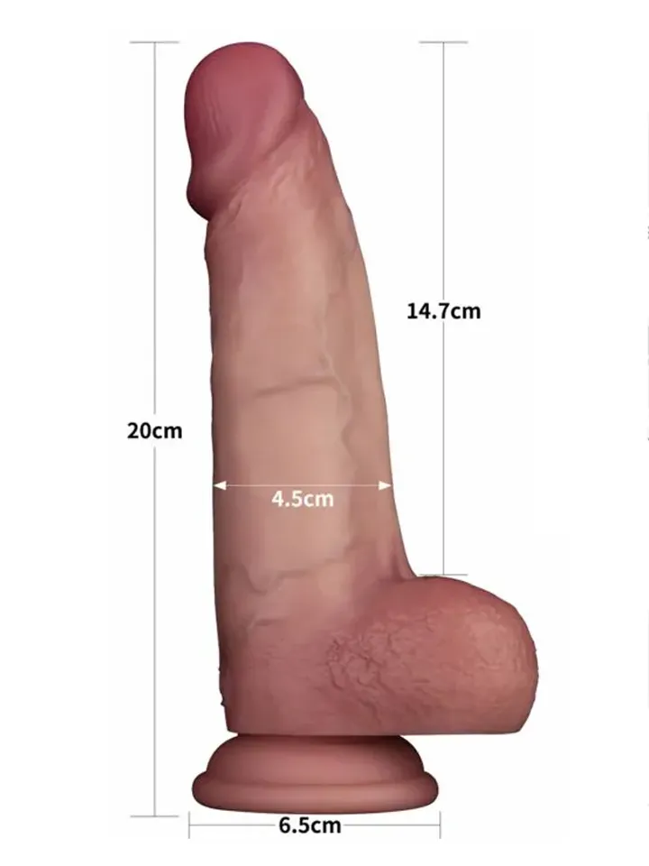 Sliding Skin Pro II – Vibrationsdildo aus Silikon, 20 cm - Vibrierender Dildo 2 [full]