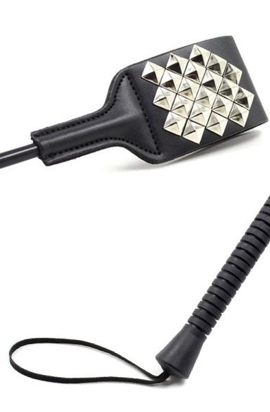 Square Spot Riding Crop - Reitgerte 2