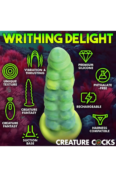 Squirmer Stoß- und Vibrations-Dildo 23 cm - Drachen-Dildo 6