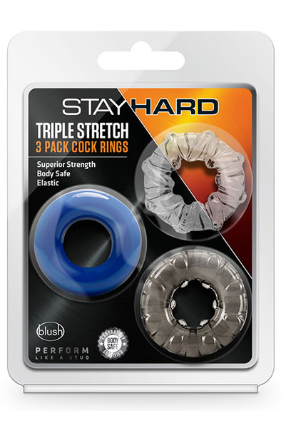 Stay Hard Triple Stretch 3-pack Cockrings - Cockring-Set 2