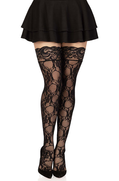 Stay Up Of Floral Lace Black - Strümpfe 2