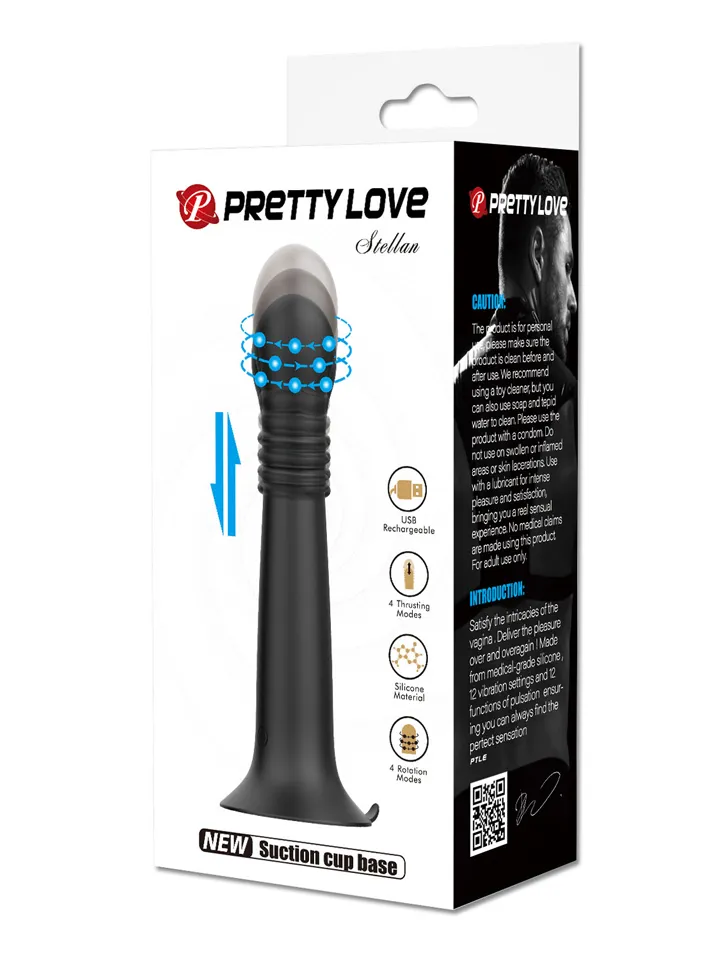 Stellan Thrusting & Rotating Wand Massager 23 cm - Vibrierender Dildo 3 [full]