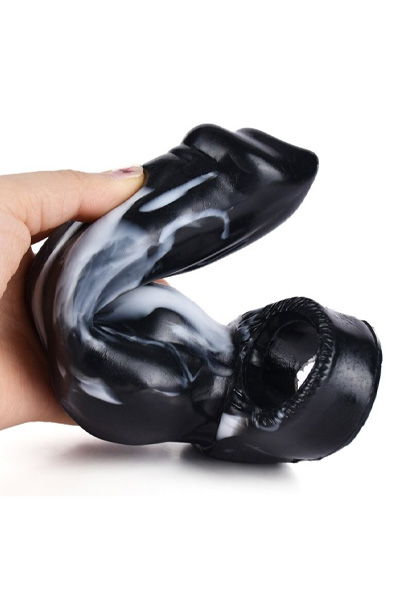 Stonewell Penis Sleeve Black/White 17 cm - Penishülle 3