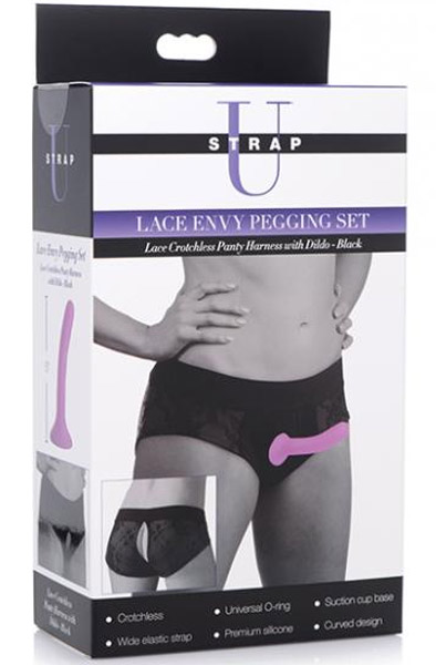 Strap U Envy Strap-on Harness With Dildo Black - Umschnalldildo mit Geschirr 2