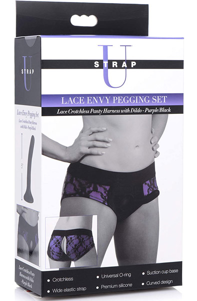 Strap U Envy Strap-on Harness With Dildo Purple - Umschnalldildo mit Geschirr 3