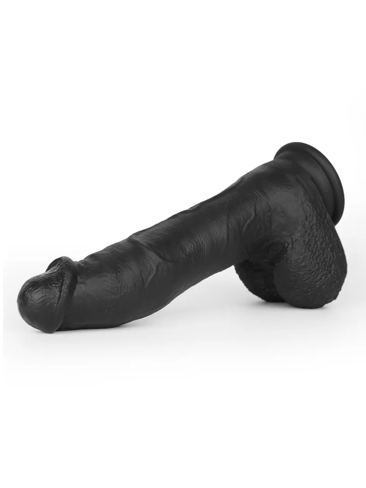 Super Soft Dildo With Heating Black 22 cm - Vibrierender Dildo 4 [full]