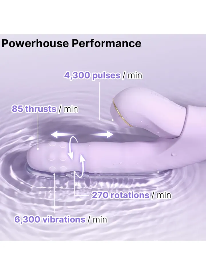 Svakom Duo Glow Thrusting Beaded Vibrator With App - Heizbarer Rabbit-Vibrator 2 [full]