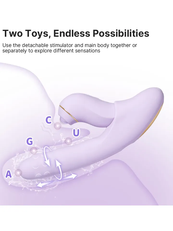 Svakom Duo Glow Thrusting Beaded Vibrator With App - Heizbarer Rabbit-Vibrator 3 [full]