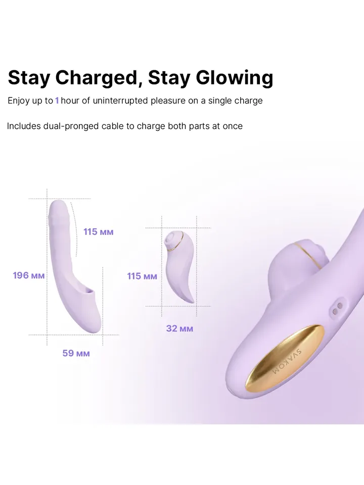 Svakom Duo Glow Thrusting Beaded Vibrator With App - Heizbarer Rabbit-Vibrator 6 [full]