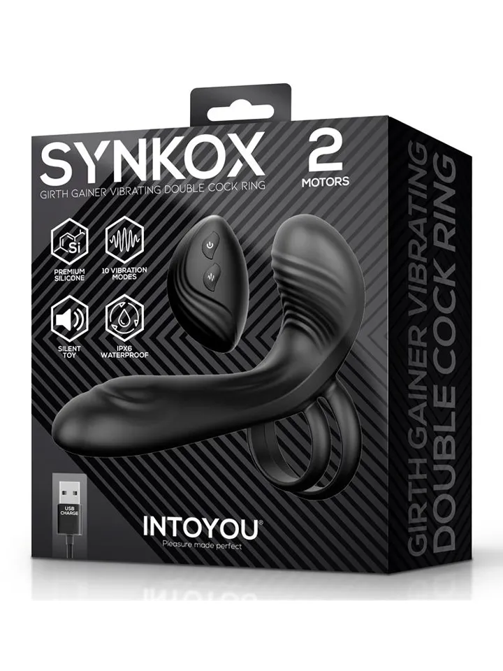 Synkox Girth Gainer Vibrating Double Cockring - Vibrierender Penisring 5 [full]