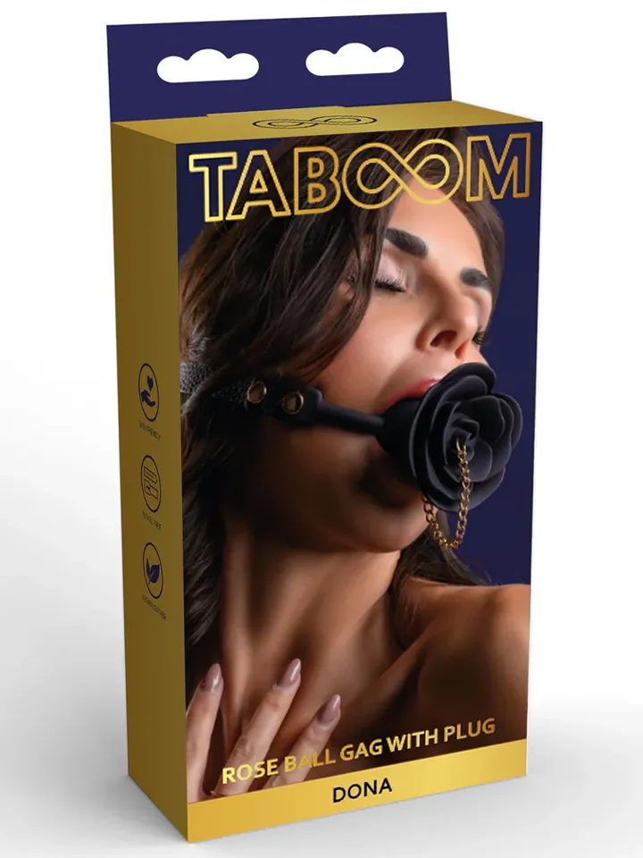 Taboom Rose Ball Gag With Plug - Knebelball 4