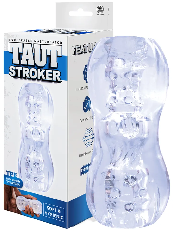 Taut Stroker Squeezable Masturbator Transparent - Stroker 1