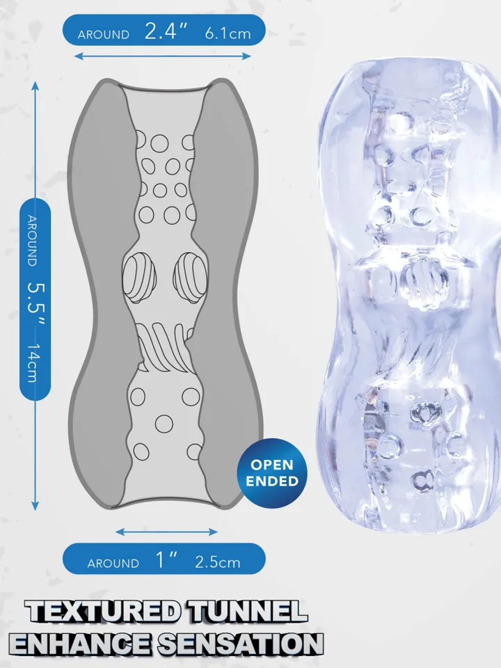 Taut Stroker Squeezable Masturbator Transparent - Stroker 2