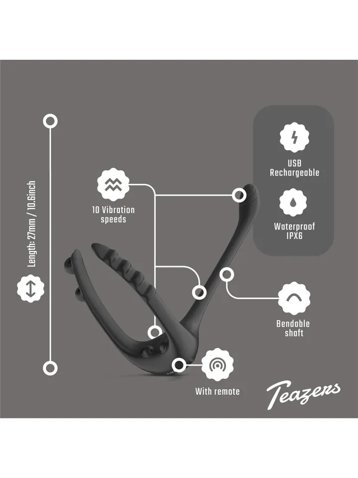 Teazers Dreifacher Prostata-Vibrator mit Fernbedienung - Prostatastimulator 2 [full]